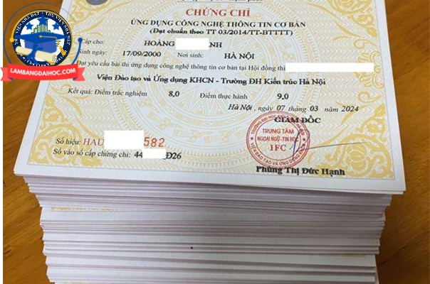 làm chứng chỉ tin học giả