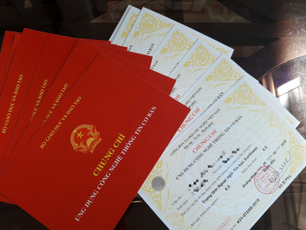 phôi chứng chỉ nghề