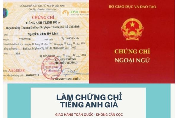 chứng chỉ tiếng anh giả