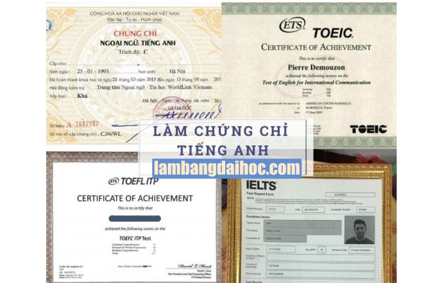 làm chứng chỉ tiếng anh
