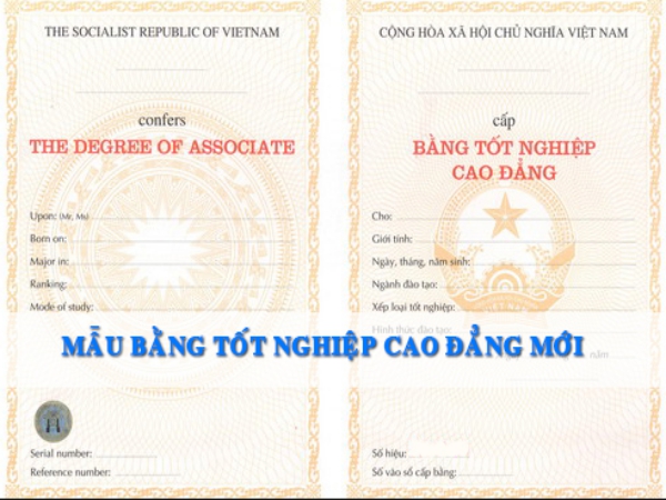 Mẫu bằng tốt nghiệp cao đẳng