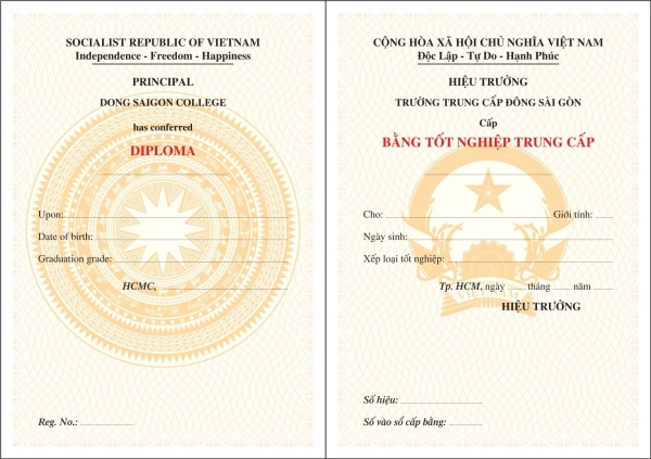 phôi bằng trung cấp thật