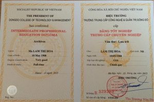 bằng trung cấp chính quy