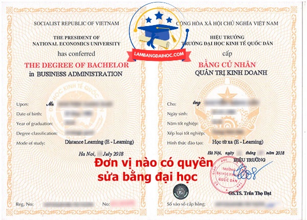 cấp lại bằng
