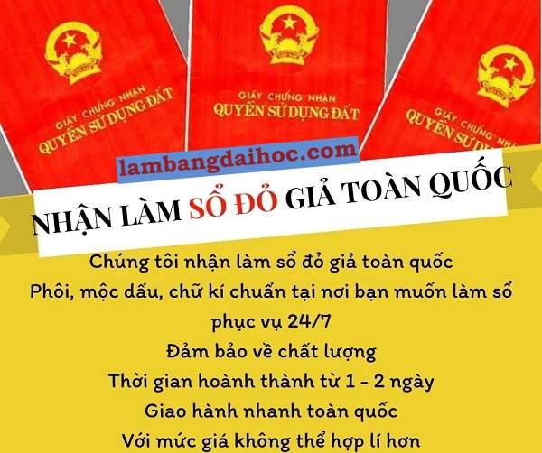 làm sổ đỏ, sổ hồng giả