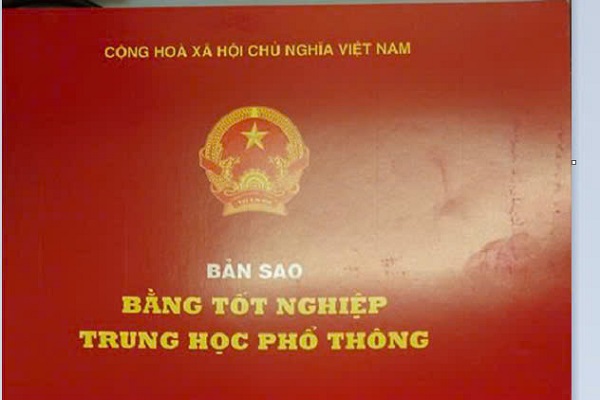 bản sao bằng tốt nghiệp thpt